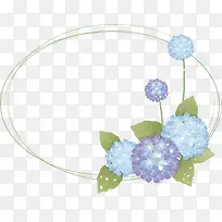 蓝色花朵边框-空若网 蓝色花朵边框-空若网