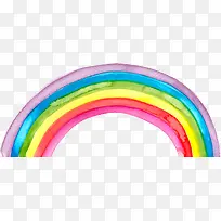 手绘水彩彩虹-空若网 手绘水彩彩虹-空若网