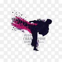 跆拳道练习人物-空若网 跆拳道练习人物-空若网