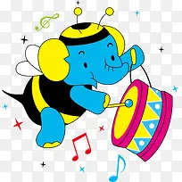 卡通音乐大象矢量-空若网 卡通音乐大象矢量-空若网