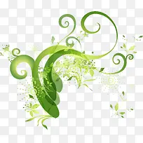 绿色潮流花纹-空若网 绿色潮流花纹-空若网