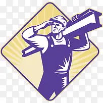 卡通建筑工人图标矢量-空若网 卡通建筑工人图标矢量-空若网