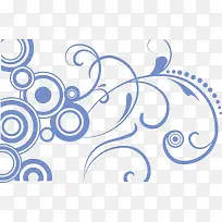 蓝色潮流花纹-空若网 蓝色潮流花纹-空若网