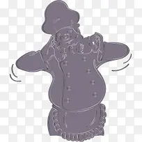 灰紫色卡通人物矢量图-空若网 灰紫色卡通人物矢量图-空若网