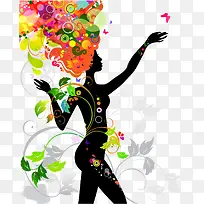 潮流花纹美女-空若网 潮流花纹美女-空若网