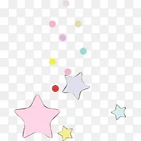 彩色星星漂浮-空若网 彩色星星漂浮-空若网