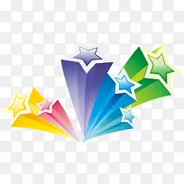彩色立体星星-空若网 彩色立体星星-空若网
