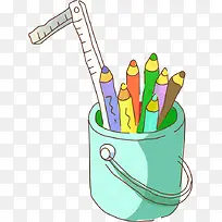 手绘笔筒-空若网 手绘笔筒-空若网