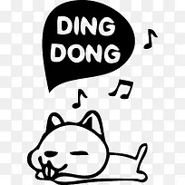 可爱音乐贪睡狗矢量-空若网 可爱音乐贪睡狗矢量-空若网