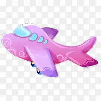 手绘紫色飞机-空若网 手绘紫色飞机-空若网