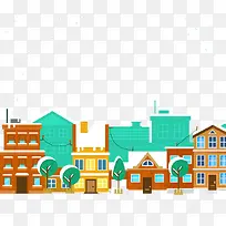 彩色卡通小楼小屋素材图片-空若网 彩色卡通小楼小屋素材图片-空若网