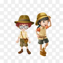 卡通徒步人物下载-空若网 卡通徒步人物下载-空若网