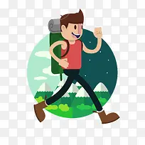 徒步卡通人物下载-空若网 徒步卡通人物下载-空若网