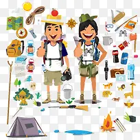 徒步卡通手绘-空若网 徒步卡通手绘-空若网