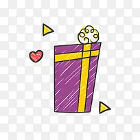 紫色礼盒卡通矢量素材-空若网 紫色礼盒卡通矢量素材-空若网