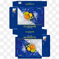 蓝色水果礼盒展开图-空若网 蓝色水果礼盒展开图-空若网