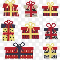 矢量手绘卡通礼盒-空若网 矢量手绘卡通礼盒-空若网