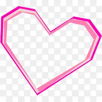 粉色卡通手绘爱心形状-空若网 粉色卡通手绘爱心形状-空若网