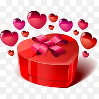 矢量手绘爱心礼盒-空若网 矢量手绘爱心礼盒-空若网