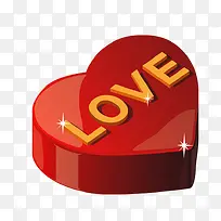 LOVE红色爱心礼盒-空若网 LOVE红色爱心礼盒-空若网