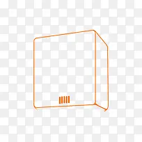 橙色立体手绘形状-空若网 橙色立体手绘形状-空若网