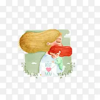 卡通妈妈孩子-空若网 卡通妈妈孩子-空若网