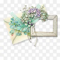 信封浪漫花朵边框-空若网 信封浪漫花朵边框-空若网