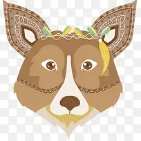 卡通手绘扁平化狗头-空若网 卡通手绘扁平化狗头-空若网