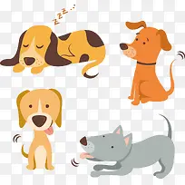 矢量手绘卡通动物-空若网 矢量手绘卡通动物-空若网