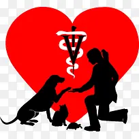 爱心狗狗人物图标-空若网 爱心狗狗人物图标-空若网