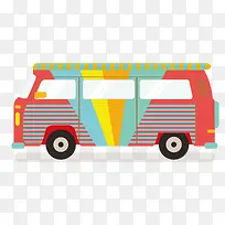 涂鸦多彩的矢量嬉皮车-空若网 涂鸦多彩的矢量嬉皮车-空若网