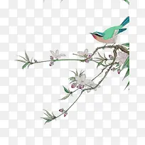 涂鸦效果树枝鸟设计-空若网 涂鸦效果树枝鸟设计-空若网