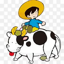 插画卡通奶牛-空若网 插画卡通奶牛-空若网