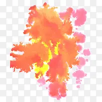 晕染效果橘色水彩-空若网 晕染效果橘色水彩-空若网