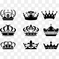 黑色矢量皇冠素材-空若网 黑色矢量皇冠素材-空若网