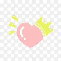 卡通粉色爱心皇冠-空若网 卡通粉色爱心皇冠-空若网