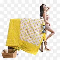 高清摄影黄色的皇冠家纺美女-空若网 高清摄影黄色的皇冠家纺美女-空若网