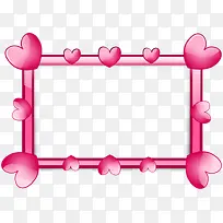粉色的心卡通相框-空若网 粉色的心卡通相框-空若网