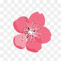 手绘卡通粉色桃花-空若网 手绘卡通粉色桃花-空若网