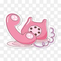 粉色卡通电话-空若网 粉色卡通电话-空若网