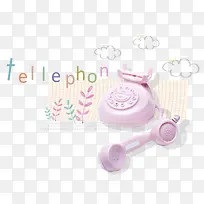 卡通粉色电话场景-空若网 卡通粉色电话场景-空若网