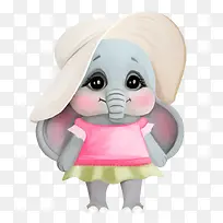 粉色可爱的大象-空若网 粉色可爱的大象-空若网