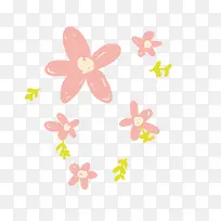 粉色小花卡通手绘儿童-空若网 粉色小花卡通手绘儿童-空若网