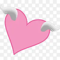 卡通粉色精美心形翅膀-空若网 卡通粉色精美心形翅膀-空若网