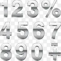 金属立体数字矢量素材-空若网 金属立体数字矢量素材-空若网