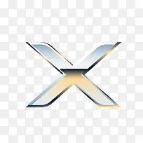 金属质感字母数字X-空若网 金属质感字母数字X-空若网