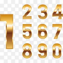 金属质感阿拉伯数字-空若网 金属质感阿拉伯数字-空若网