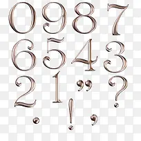 金属质感数字-空若网 金属质感数字-空若网