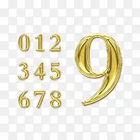 立体金色金属质感数字设计-空若网 立体金色金属质感数字设计-空若网