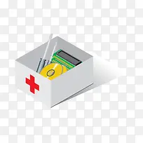 矢量白色护理救助箱子-空若网 矢量白色护理救助箱子-空若网